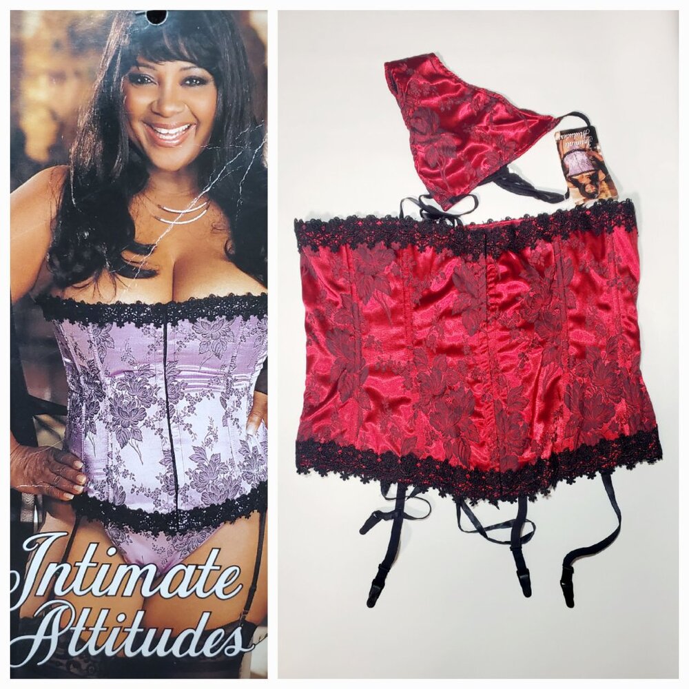 Red & Black Bustier Corset( 44) NWT